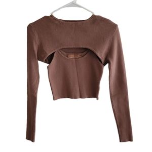 BEIGE BOTANY 2 Piece Sweater Tank